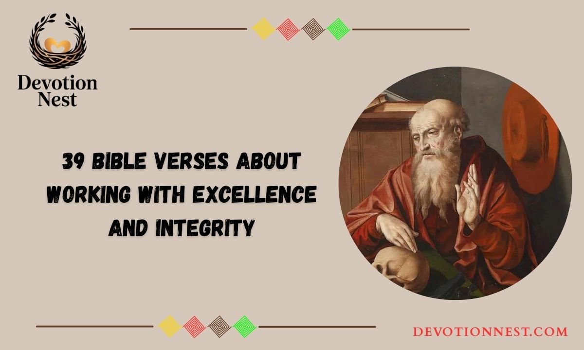 39 Bible Verses About Working with Excellence and Integrity