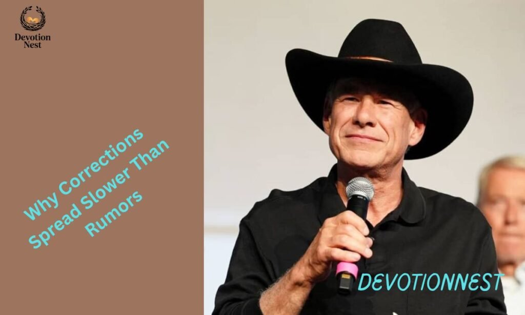 Why Corrections Spread Slower Than Rumors